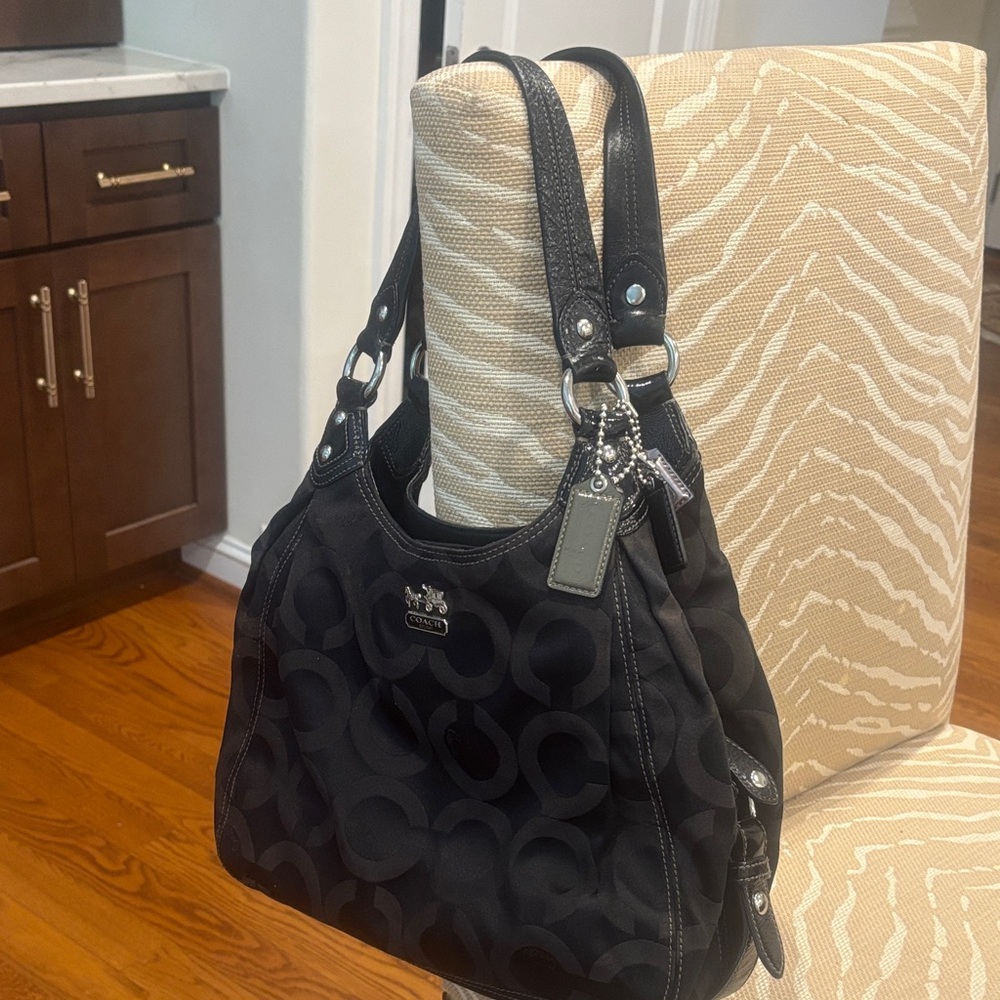Coach Black Signature Shoulder Bag